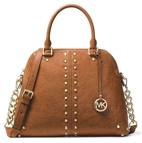 michael kors studded leather satchel|Michael Kors outlet satchel.